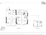 招商奥体公园_3室2厅2卫 建面115平米