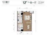 高科雲汀_1室1厅1卫 建面51平米