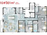 翔凯上城虞园_4室2厅4卫 建面301平米