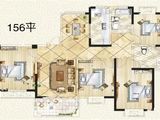 城投聚贤苑湖畔_4室2厅2卫 建面156平米