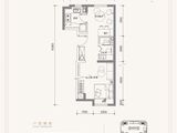 北京城建国誉朝华_1室2厅1卫 建面56平米