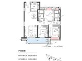 武汉城建电建汉悦府朗境_3室2厅2卫 建面124平米