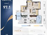 合创盛澋轩_3室2厅2卫 建面97平米